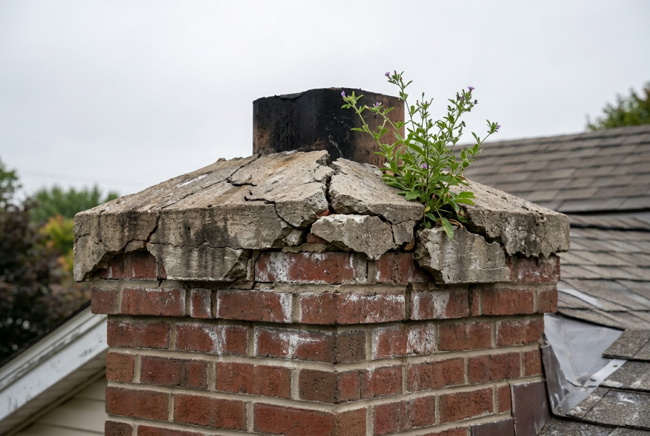 Crown rebuild & waterproofing — Lakewood — BEFORE